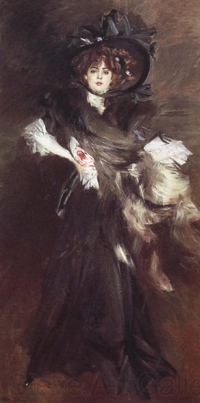 Giovanni Boldini Portrait of Mlle Lantelme Norge oil painting art